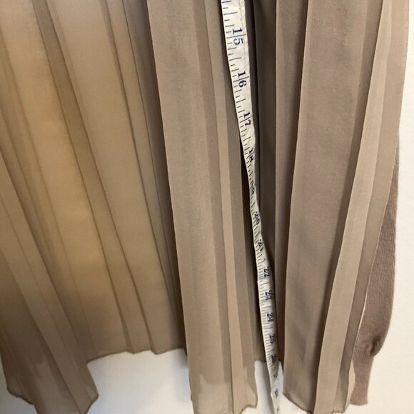 Light Brown Cardigan with Curtain Back Size Small - Picture 4 of 9
